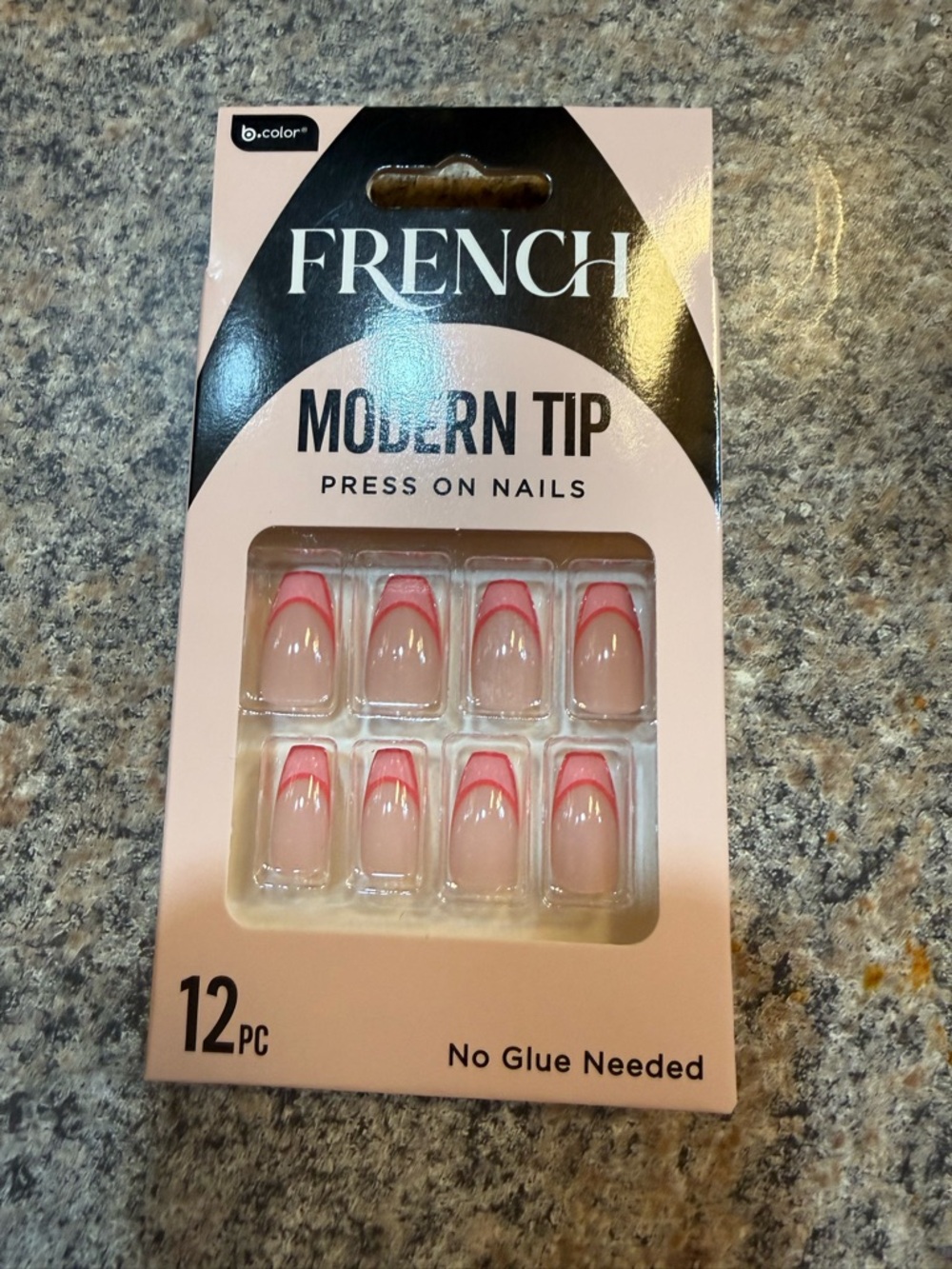 French Modern Tip Press-On Nails — Pink French Tip (12 Pc)